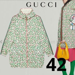 グッチ(Gucci)のGUCCI ドラえもん　フラワー　花柄　ナイロンジャケット　コート　42(ナイロンジャケット)