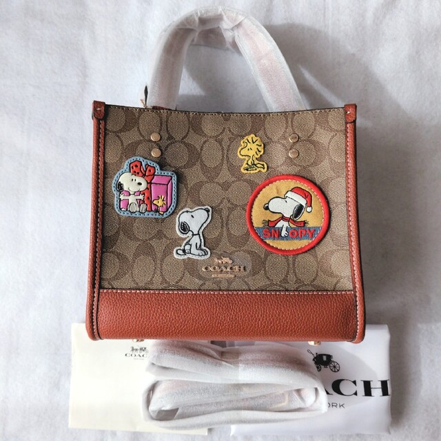 COACH コーチ PEANUTSコラボ トートバッグ デンプシー スヌーピー