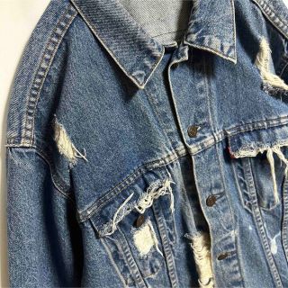 tomorrown短丈　Levi's 1点物　UFOワッペン　ダメージ加工　Gジャン　ヴィンテージ