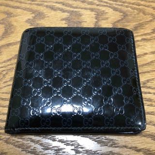 グッチ(Gucci)のGUCCI 二つ折り財布 エナメル(折り財布)