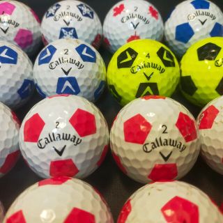 キャロウェイ(Callaway)のゴルフボール キャロウェイ サッカーボール柄 クロムソフト 24球 ロストボール(その他)