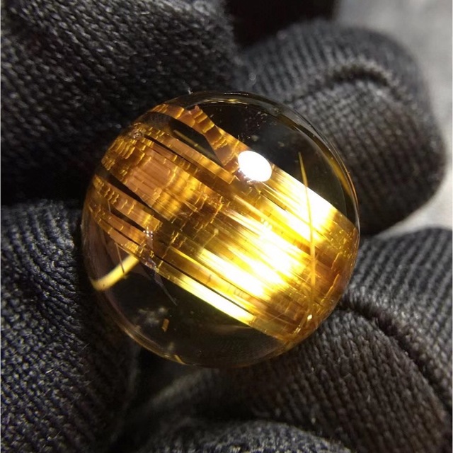 人気満点 【天然】タイチンクオーツ 丸玉 16.3mm 各種パーツ - groupe