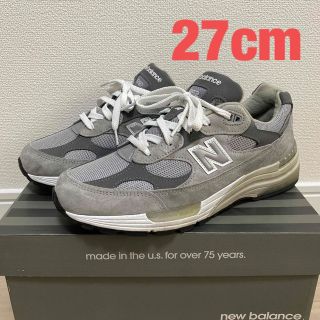 ニューバランス(New Balance)の美品！New Balance M992GR 27cm ニューバランス NB(スニーカー)