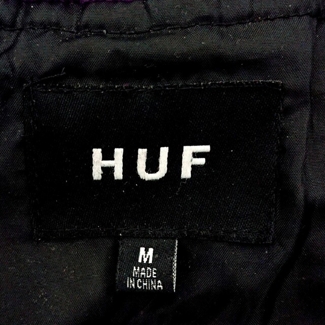 HUF(ハフ)のHUF ハフ 刺繍 ロゴ ジップアップ ボア フリース ジャケット メンズのジャケット/アウター(ブルゾン)の商品写真