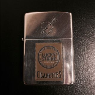 ジッポー(ZIPPO)のラッキーストライクzippo ハート&アロー 銀古美仕上げ(タバコグッズ)