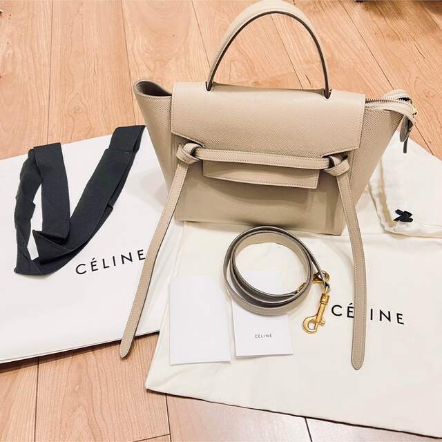 【大注目】 celine - 【定価¥341,000】CELINE セリーヌ ベルトバッグ　マイクロ ショルダーバッグ