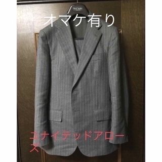 ユナイテッドアローズグリーンレーベルリラクシング(UNITED ARROWS green label relaxing)のユナイテッドアローズ　グレーチョークストライプスーツ(セットアップ)