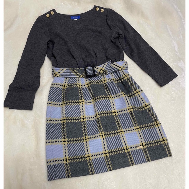 美品】ブルーレーベル クレストブリッジ ドッキング ニットワンピース