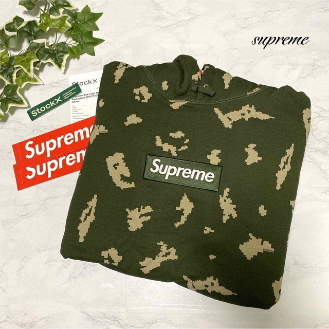 生産完了商品 supreme ボックスロゴ パーカー 完売品 迷彩 カモ柄 XL