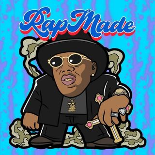 RAPMADE ホログラム缶バッジ　Master P　ラップリマンシール付き(バッジ/ピンバッジ)