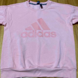 アディダス(adidas)の【早く手放したいさん用】adidas レディース　トレーナ　裏起毛　L  ピンク(トレーナー/スウェット)