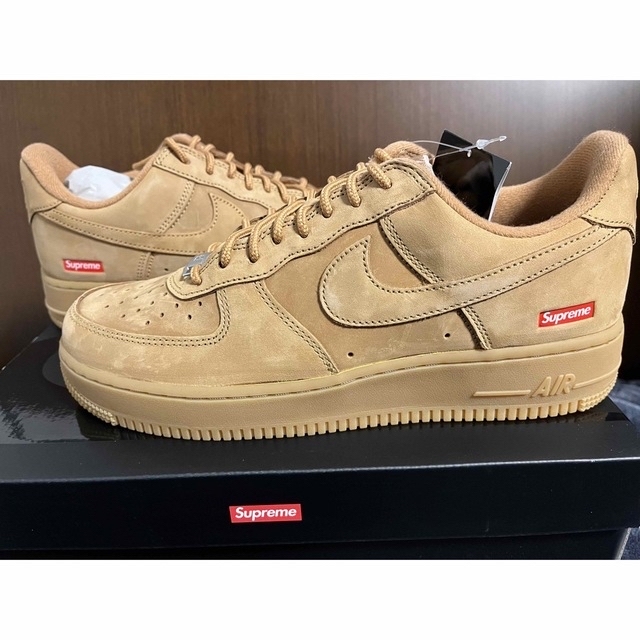 Supreme × Nike Air Force 1 Low Flax 27.5