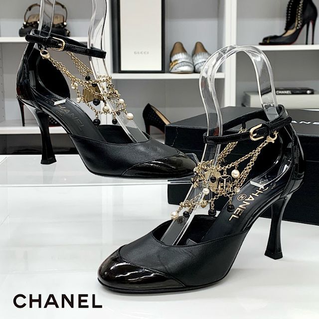 CHANEL チェーンサンダル パンプス ヒール | www.innoveering.net