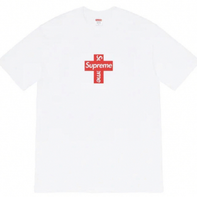 supreme cross box logo tee white MサイズTシャツ/カットソー(半袖/袖なし)