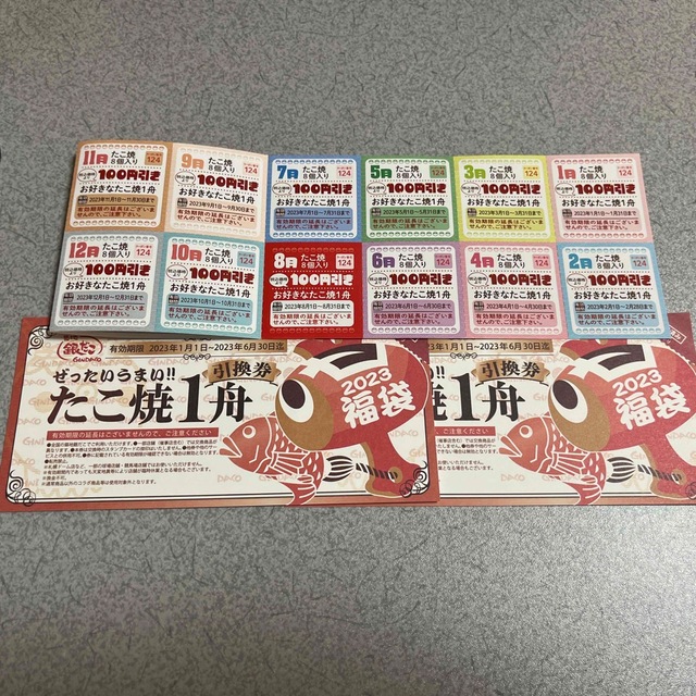 銀だこ　引換券2枚+クーポン チケットの優待券/割引券(フード/ドリンク券)の商品写真