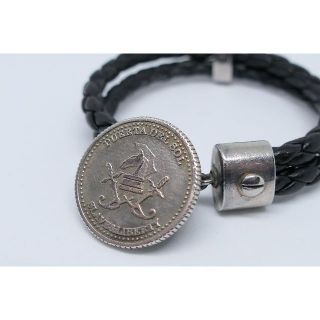 美品　プエルタデルソル　コイン　レザー　ブレスレット　バングル　アクセサリー