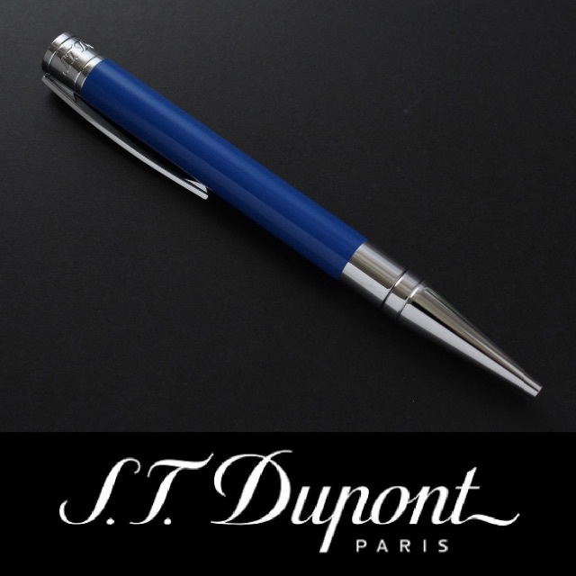 2819◆S.T.Dupontデュポン◆ボールペン◆ブルー＆シルバー◆新品