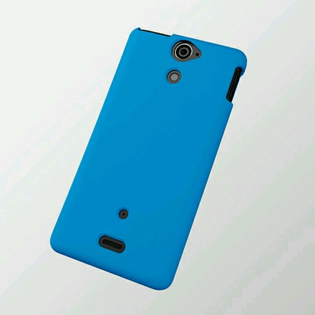 ELECOM(エレコム)のdocomo Xperia AX SO-01E用シリコンケース ブルー スマホ/家電/カメラのスマホアクセサリー(Androidケース)の商品写真