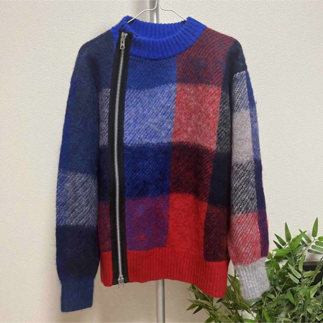 sacai PLAID KNIT BLOUSONメンズ