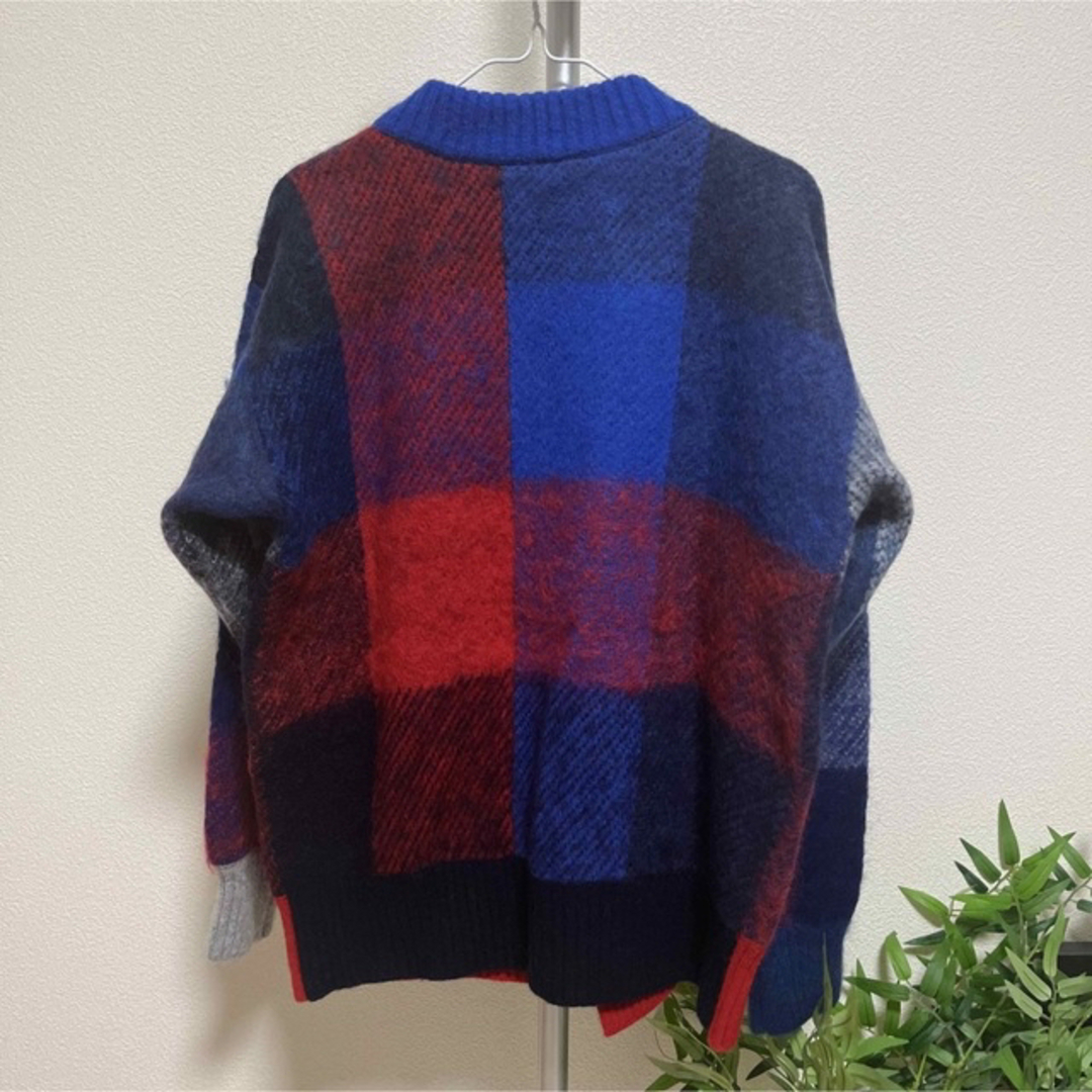 sacai PLAID KNIT BLOUSON