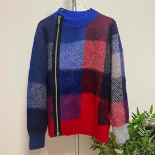 サカイ(sacai)のsacai PLAID KNIT BLOUSON(ニット/セーター)