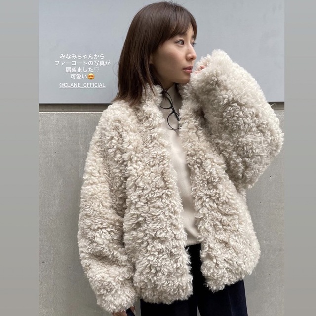 MINAMI TANAKA×CLANE CURL FUR SHORT COAT-