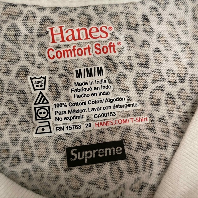 Supreme(シュプリーム)の美品！希少！Supreme × Hanes レオパード Mサイズ メンズのトップス(Tシャツ/カットソー(半袖/袖なし))の商品写真