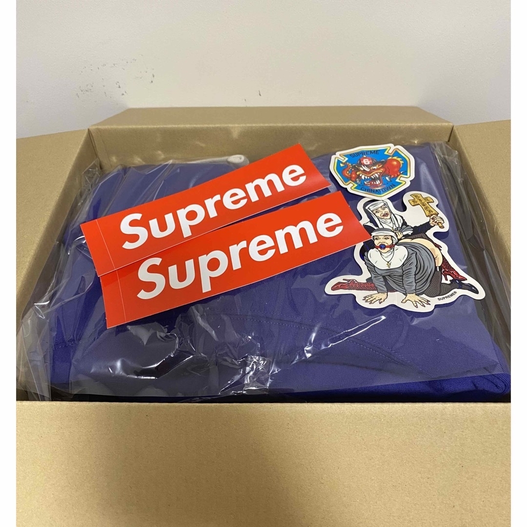 Supreme Small Box  パーカー "Washed Navy"メンズ