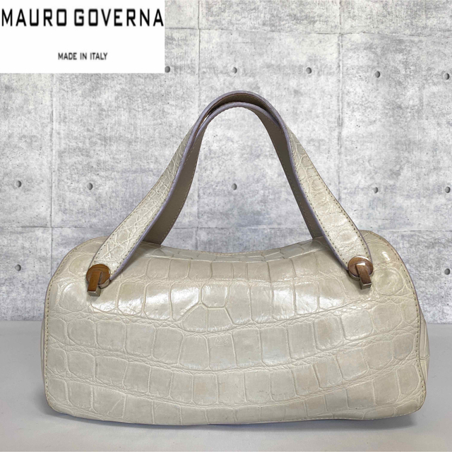 安心の通販 MAURO GOVERNA マットクロコ ルビーレッド 2WAY BAG