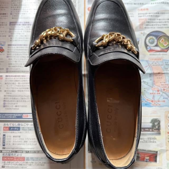 Gucci - gucci メンズ ホースビット チェーン レザー ローファーの通販