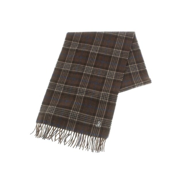 SOPHNET. ソフネット マフラー - 茶系x青(チェック) 【古着】【中古