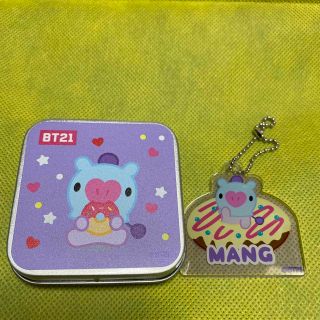 ビーティーイシビル(BT21)のbt21  TSUTAYA限定 缶ケース入りアクリルキーホルダー  MANG(キャラクターグッズ)