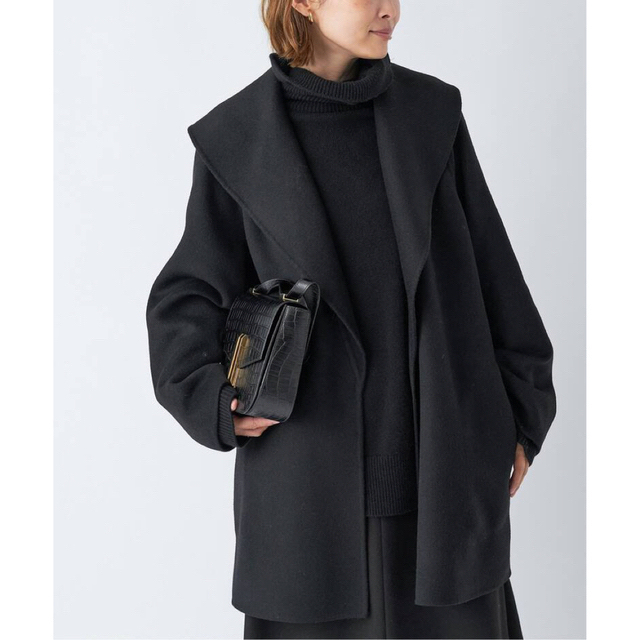 Deuxieme Classe Oversized ガウンコート（BLACK)