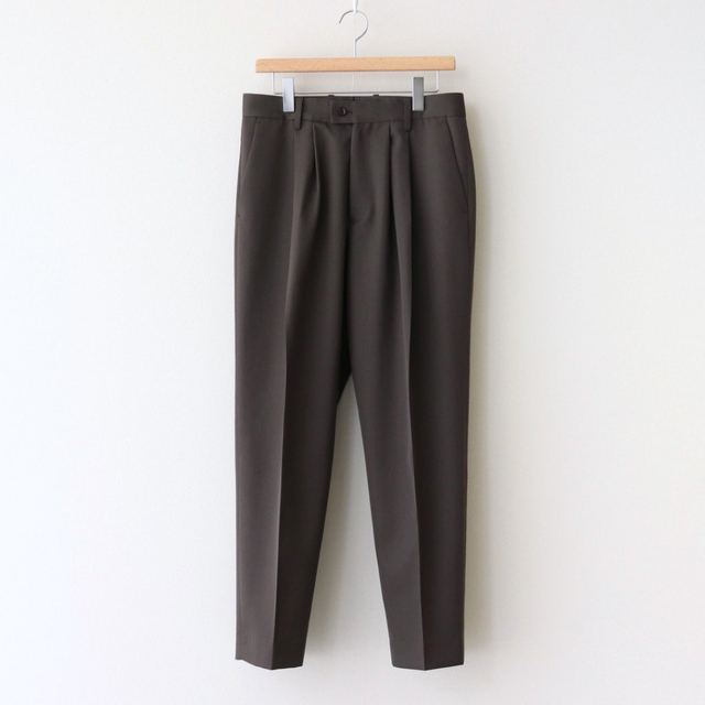 WIDE TAPERED TROUSERS GREYKHAKI ST.217-1スラックス