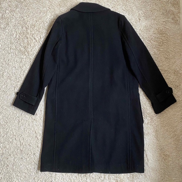MHL.(エムエイチエル)のMHL ウール ステンカラーコート ネイビー レディースのジャケット/アウター(ロングコート)の商品写真