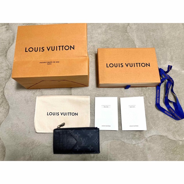 Louis+Vuitton+M69533+Monogram+Eclipse+Reverse+Canvas+Coin+Card+Holder+RARE  for sale online