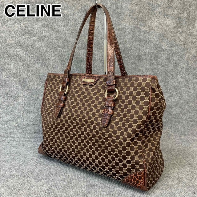 22S383 CELINE セリーヌ トートバッグ キャンバス マカダム柄