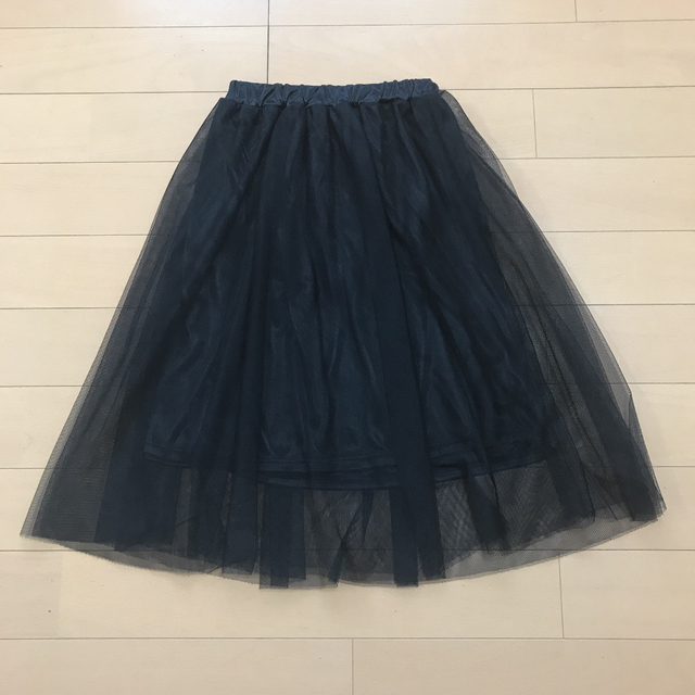 黒　チュールスカート　☆ Mサイズ レディースのスカート(ひざ丈スカート)の商品写真