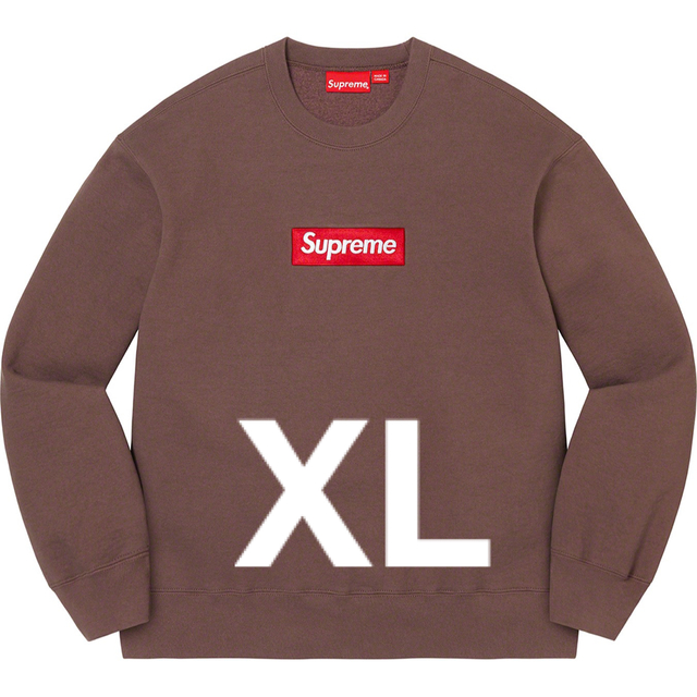 Supreme Box Logo Crewneck Brown XL 新品未使用