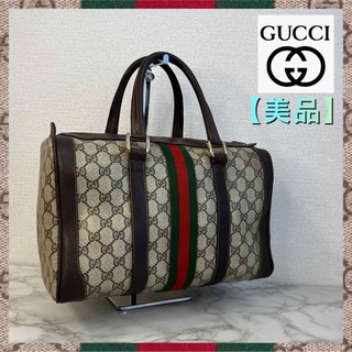 Gucci - 【美品】オールドグッチ/ボストンバッグ/シェリーライン/GG
