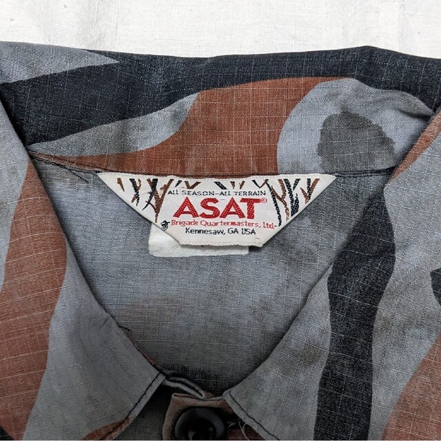 USED】ヴィンテージASATトライバルカモリップストップシャツ USED】ヴィンテージASATトライバルカモリップストップシャツ
