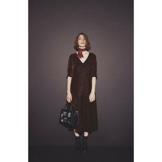 マウジー(moussy)のMOUSSY VELOUR MAXI DRESS F(ロングワンピース/マキシワンピース)