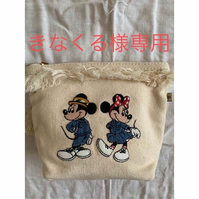 Disney(ディズニー)のアコモデ　ミッキーマウスポーチ　 レディースのファッション小物(ポーチ)の商品写真