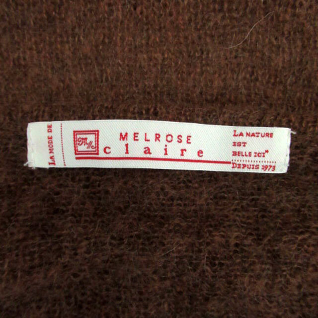MELROSE(メルローズ)のメルローズ claire ニット カットソー ラウンドネック モヘヤ 4 茶色 レディースのトップス(ニット/セーター)の商品写真