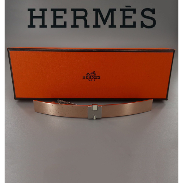 ヘアアクセサリーHERMES バレッタ アイリーン GM ピンクゴールド ヘア