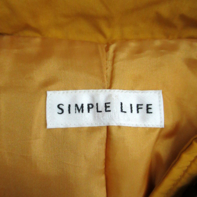 シンプルライフ SIMPLE LIFE ダウンジャケット フード付き L 黄 3