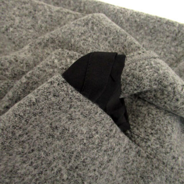 Spick & Span(スピックアンドスパン)のスピック&スパン フレアスカート ミモレ丈 ウール 36 グレー 黒 ブラック レディースのスカート(ひざ丈スカート)の商品写真