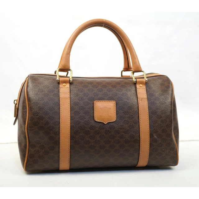 CELINE セリーヌ マカダム柄 ミニボストンバッグ ヴィンテージ