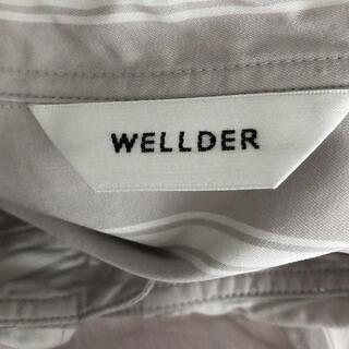 【美品】  WELLDER / ウェルダー | Button-Down Standard Shirt ストライプ ボタンダウン スタンダード シャツ | 4 | NAVY STRIPE | メンズ