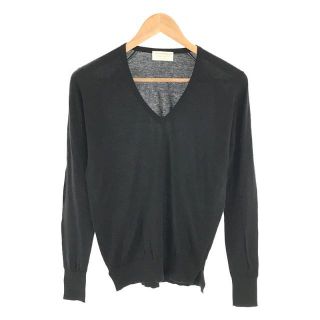 ジョンスメドレー(JOHN SMEDLEY)のJOHN SMEDLEY / ジョンスメドレー | カシミヤ混 Vネック ハイゲージ ニット セーター black | S | ブラック | レディース(ニット/セーター)